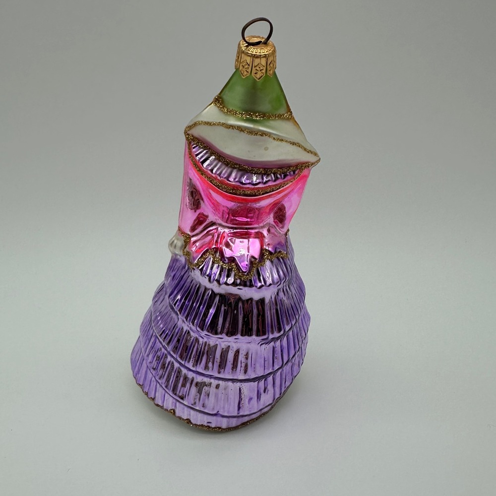 Vintage Blown Glass Cinderella Fairy Godmother Christmas Ornament Kurt Adler - Picture 6 of 11